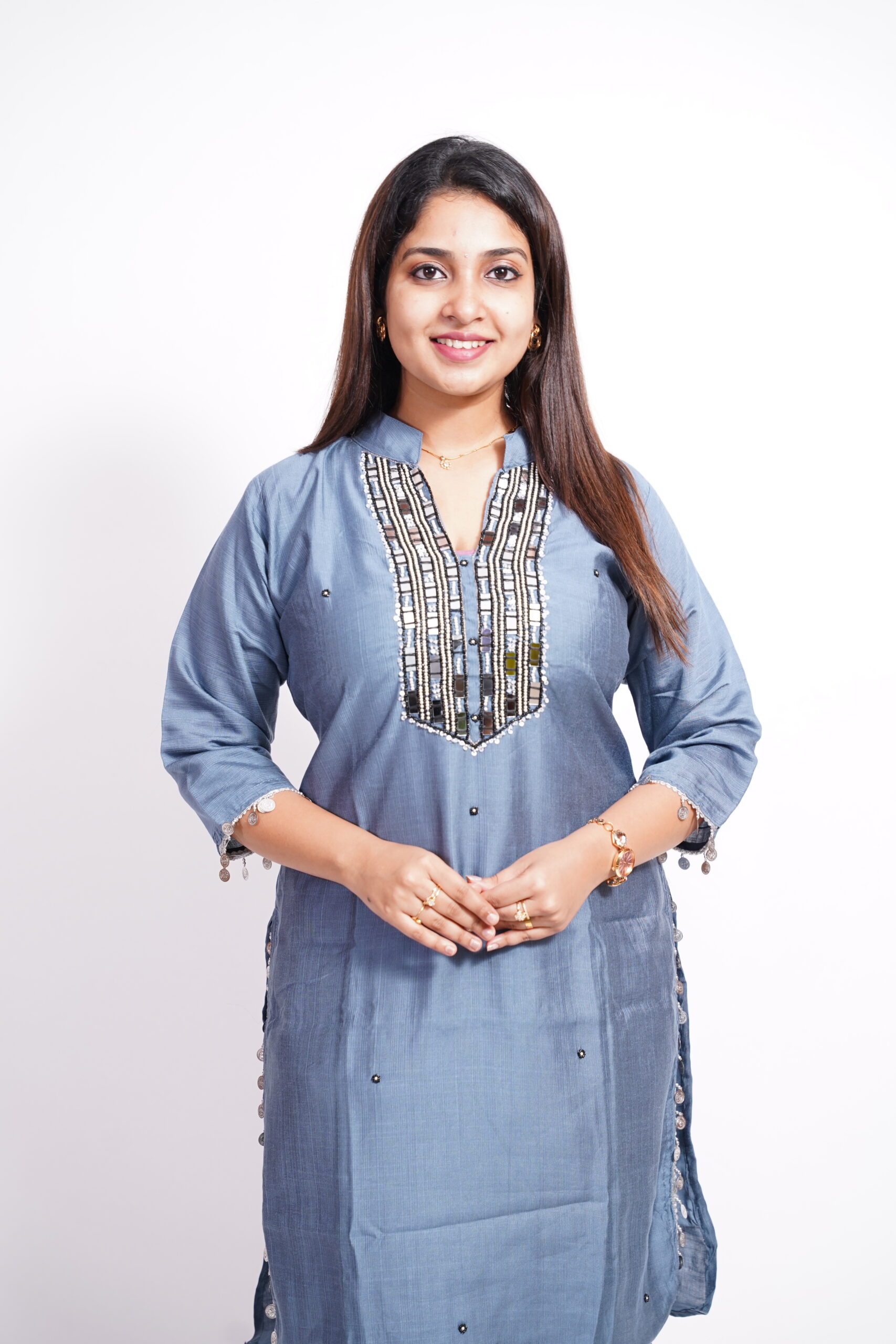 Salwar with Half Sleeves 2 Blue Salwar with Half Sleeves 2 - Indian Wear