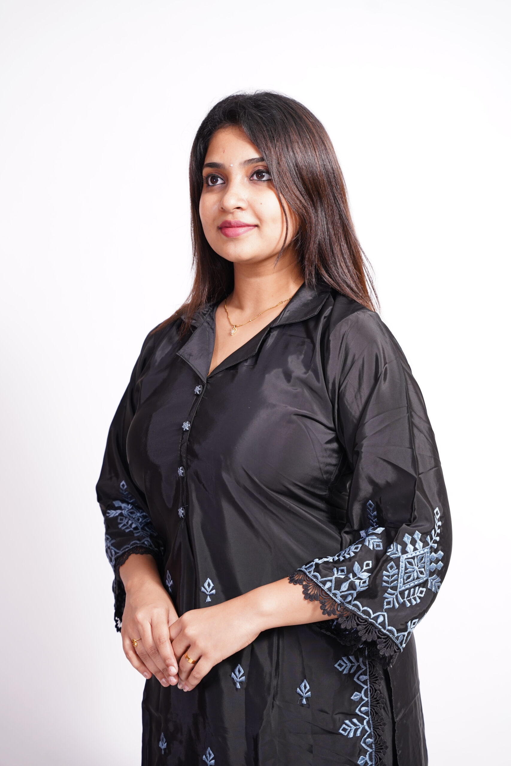 elegant black kurti 2 elegant black full hand kurti