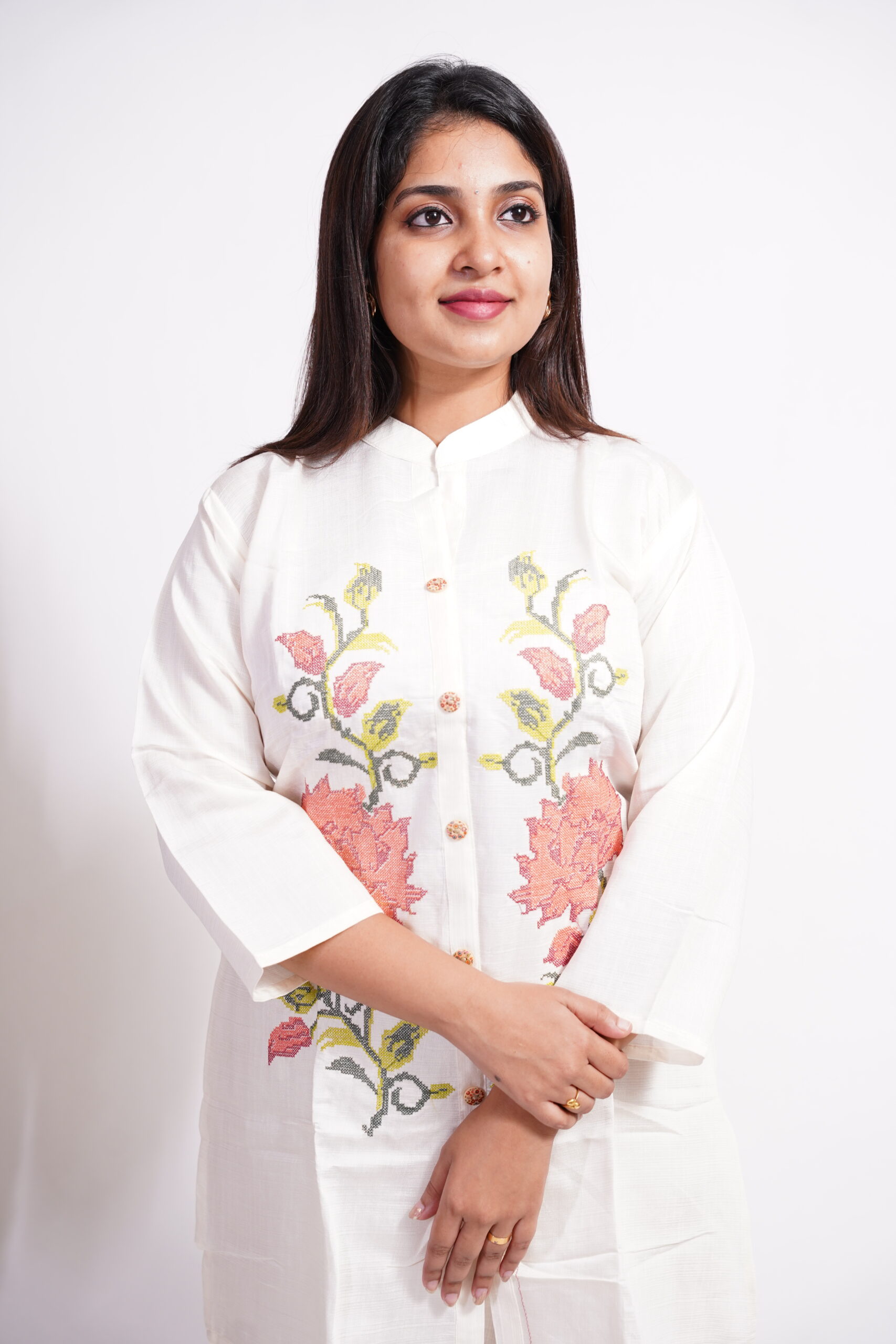 elegant white kurti set 4 elegant white kurti full hand set